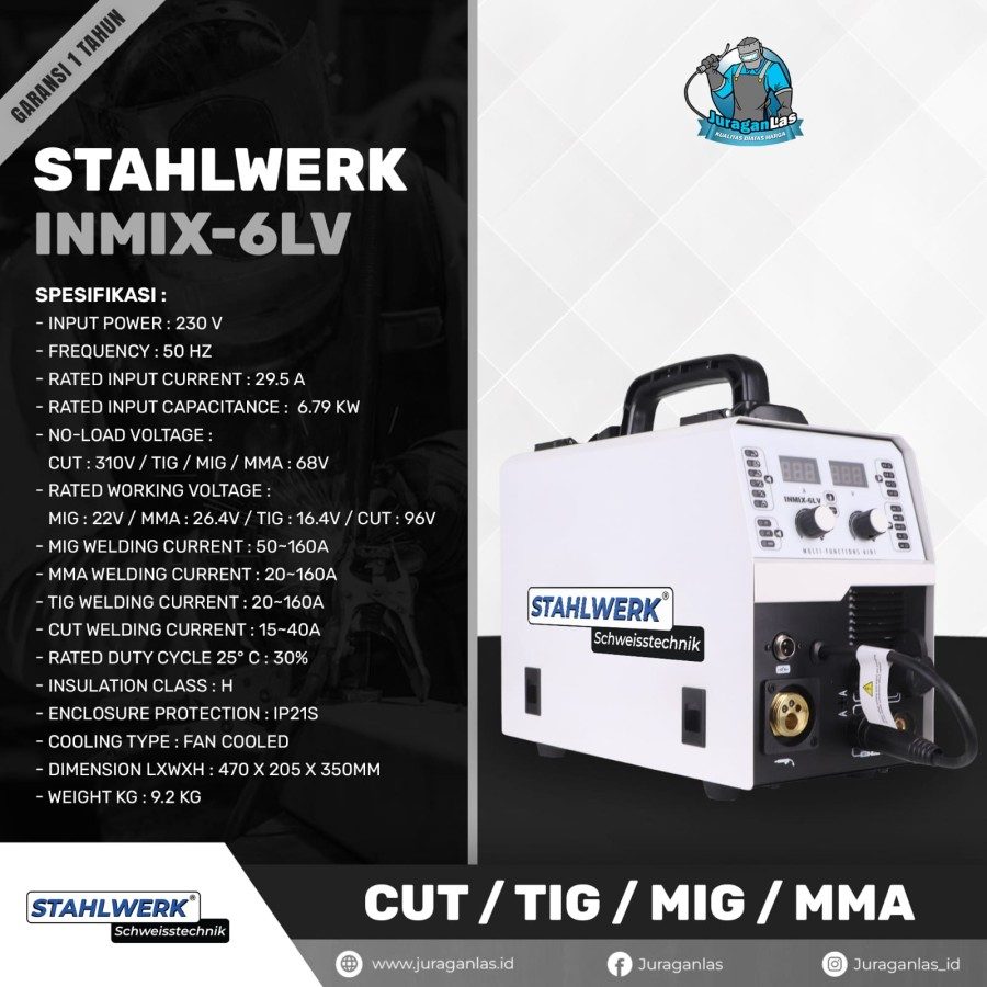 Mesin Las Resmi Inmix-6LV Stahlwerk
