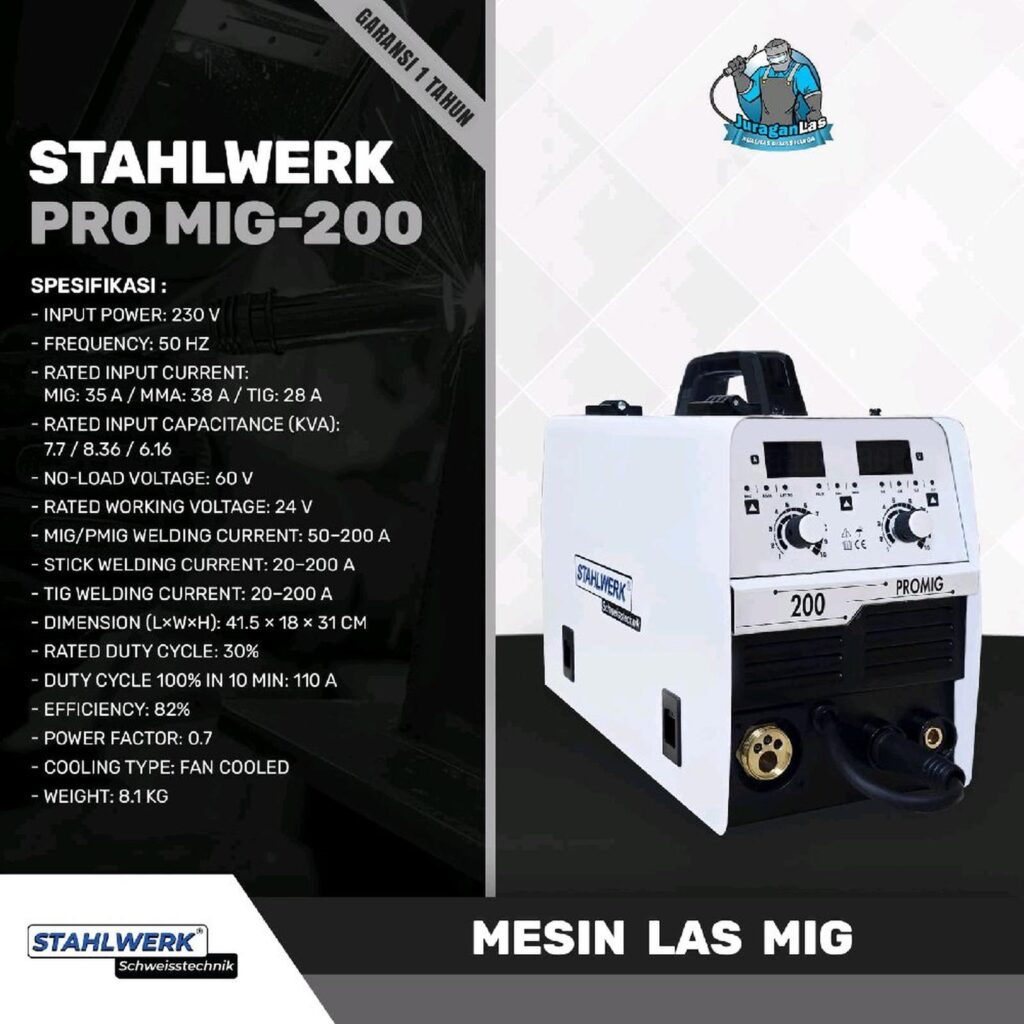Keunggulan Stahlwerk PRO MIG-200 untuk Bengkel